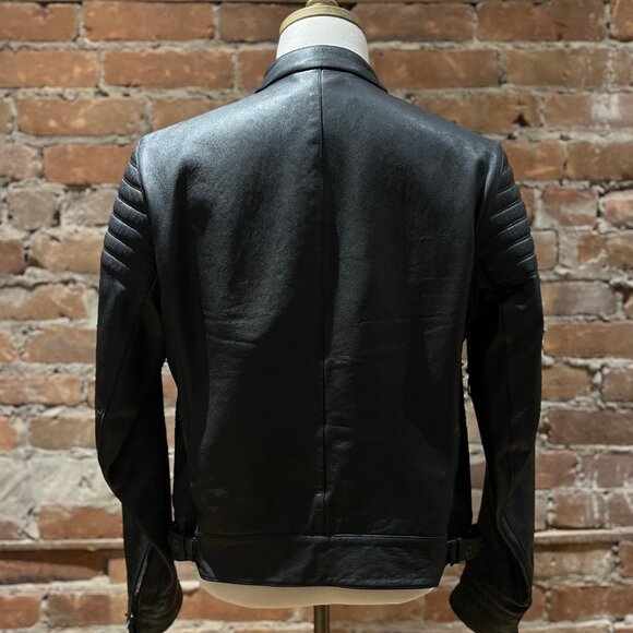 Porsche Design by BOSS Men’s Leather Biker Jacket - Picture 4 of 11